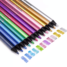 Metalik drvene bojice – set od 12 boja